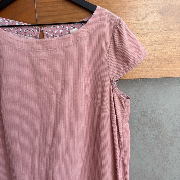 Maeve By Anthropologie pink flounced corduroy dress, Size 14 - Picture 6 of 13